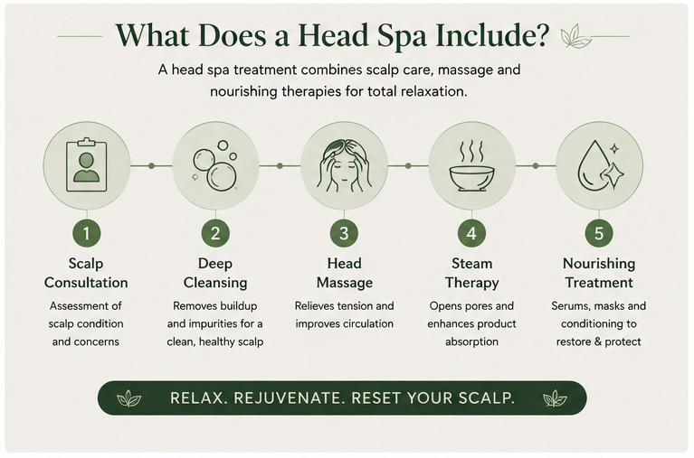 Head Spa in Sydney Usually Include