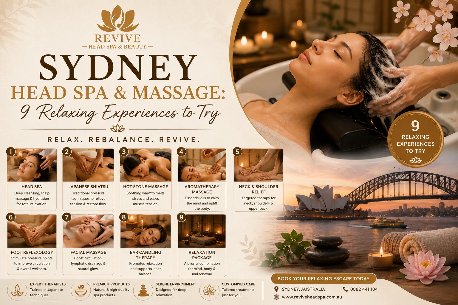 Sydney head spa and massage experience